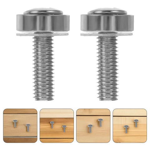 M6x20 Nickel Plated Crown Head Rack Screws And Cage Nuts Kit With Washers For Server Racks And Network Switches image