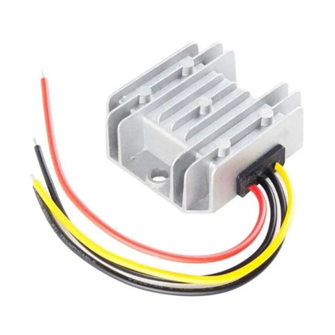 Heavy Duty 72V To 12V DC Buck Converter Step Down Voltage Regulator Power Supply Module with cooling fins and wires.