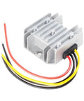 Beefy DC 48V To 36V Step Down Converter Waterproof Voltage Regulator Module showing aluminum fins and wire connections.