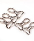 Must Have Pack Of 20 Silver 360 Degree Curved Lobster Clasps Swivel Trigger Clips For 3/4 Inch Straps Durable Zinc Alloy Hardware Replacement For Shoulder Bags Backpacks And Luggage, silver swivel clips on white background