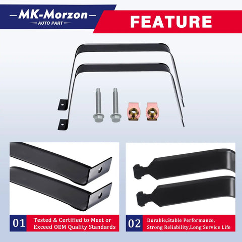 Fuel Gas Tank Straps Bracket With Bolts And Locking Nuts For Chevy Silverado 1999 To 2019 1500 2500 3500 Bolt Up Replacement