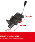 compact hydraulic control valve for tractors with dimensions