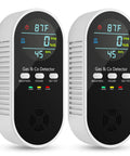 5-In-1 Air Monitor Plug-In With LED Display And Real-Time Gas Detection, Temperature And Humidity Readout, 85 dB Alarm, Black, 1 Pack