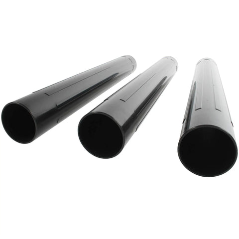 Three Piece Extension Wet Dry Vacuum Wand Set With Handle for 2.5 Inch Hoses durable polypropylene black construction