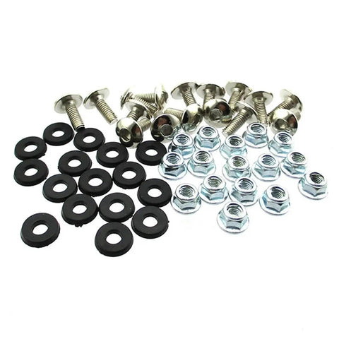 Beefed Up M6 X16 ATV Quad Plastic Fender Bolt Washer Nut Screw Kit Compatible With 50cc 70cc 90cc 110cc 125cc ATVs Easy Install Front And Rear Fender Hardware Set, bolts washers nuts