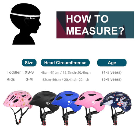 Toddler Bike Helmet For 1 Year Old And Up Adjustable Multi Sport Safety Gear For Scooter Bicycle Skateboard Kids Youth Child Flower Pattern Sizes XS XXS Lightweight Comfy Fit with size and age guide