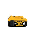 Professional 20V Max Xr Cordless Power Tool Batteries 4 Amp Hour 2 Pack Featuring Led Charge Display With Durable Housing side view.