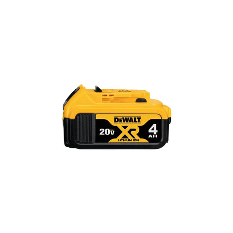 Professional 20V Max Xr Cordless Power Tool Batteries 4 Amp Hour 2 Pack Featuring Led Charge Display With Durable Housing side view.
