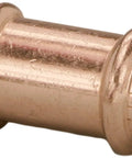 Pro Grade Zero Lead Copper Pipe Couplings 2 Inch pipe fitting close-up view showing brass construction for plumbing connections.