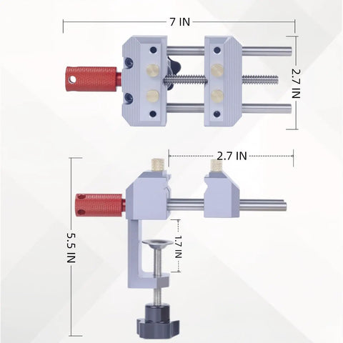 Dope Little Aluminum Table Vise For Crafts And Jewelry Making 2.8 Inch Portable Mini Bench Clamp with 2.7 Inch Jaw dimensions