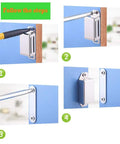 Installation steps of Mini Magnetic Cabinet And Door Latch Closures Pack Of 4 With 5 Lb Magnets, Stainless Steel Construction