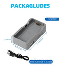 Neo 2 Drone Battery Charger Hub With Fast Charge Station shown with USB-C to USB cable included.