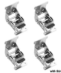 4 Pack Dope Foldable Bracket Set For Tables Chairs And Beds With 0 90 180 Degree Locking Hinges Self Hinges Silver Finish