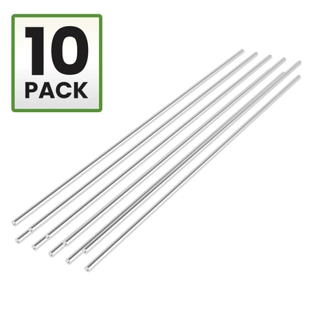 6061 T6 Aluminum Spacer Tubes One Half Inch Outer Diameter By Quarter Inch Inner Bore 36 Inches Long Round Dividers 10 Piece Kit displayed in a group of eight.