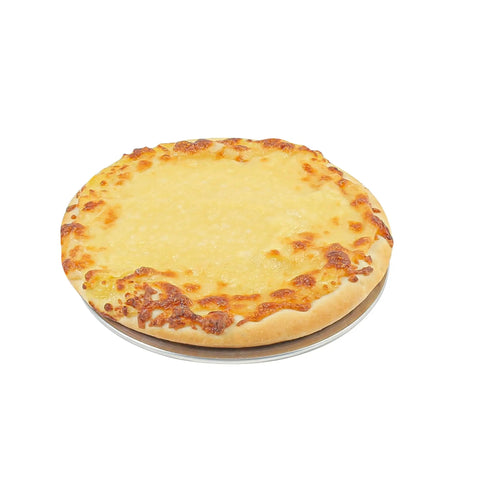 Baked pizza on an Aluminum 6 Inch Pizza Screen Pack Of 144 For Crispy Crust And Fast Even Baking Lightweight And Stackable