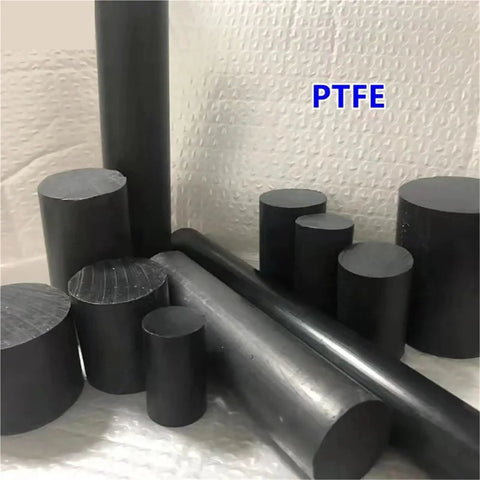 Wide Diameter PTFE Graphite Bar Rod For Your DIY Builds Non Toxic Eco Friendly Plastic Rod OD 40mm Length 100mm, black rods