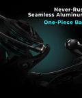 Verus Spinning Fishing Reel Size 4000 Black Gear Ratio Six Point Two To One Feather Light Performance close-up view