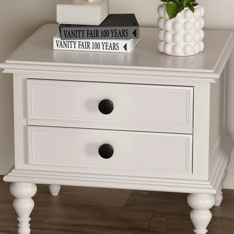 White dresser with 10 Pack Matte Black Cabinet Knobs For Kitchen Cabinets And Drawers, 1.27 inch, modern hardware handles