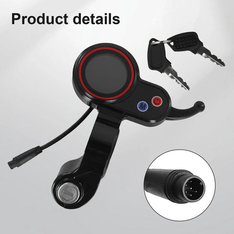 Crystal Clear LCD Display Panel For H5 Electric Kick Scooter Plug And Play Kickscooter Screen With 6 Pin Speed Controller Throttle Lock Easy Install Snug Fit For Safer Rides