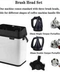 Electric Portafilter Cleaner And Espresso Knock Box Certified Game Changer Auto Vacuum Coffee Pucks quick brush head set with three attachments.