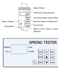 Digital Push Pull Spring Tester Machine With Liquid Crystal Display showing controls and LCD for measuring loads.
