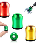 3 Pack Magnetic Screw Holder Ring For Drill Bits And Hex Drivers in red, green, and yellow, shown holding screws.