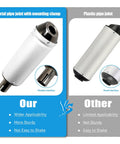Comparison of metal pipe joint muffler and plastic pipe joint muffler for One Point One Inch Motorcycle Slip On Muffler Universal 28mm Exhaust Silencer For Dirt Bikes ATVs Go Karts Mini Bikes Quad Vehicles Fits 125cc 110cc 4 Stroke Engines And Predator GX160 GX200 GX390.
