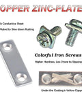 Rugged Dual Row Terminal Block Strips With Clear Safety Shield Tight Grip 15 Amp 660 Volt Wire Connectors Four Position Two Pack for Pro Trade Crews and Weekend Warriors Seeking No Sweat Installations, featuring a zinc-plated sheet and colorful iron screws.