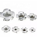 Various sizes of Thickened Steel Four Claw T Nut Inserts For Wood With Blind Prong M6x20 Beefy Duty Speaker Nut Fastener No Rot Locking Mounting Hardware