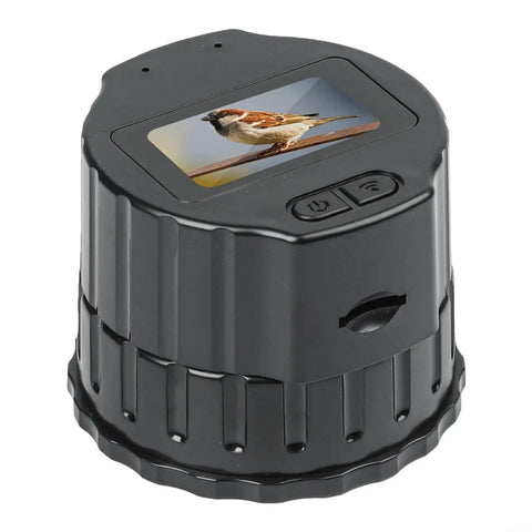 Portable telescope camera eyepiece with 1.5 inch TFT screen for 1080P video recording on a black compact setup, built-in WiFi