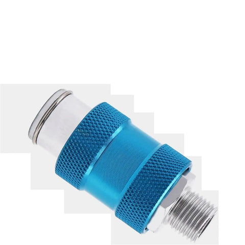 Heavy Duty Hand Slide Valve Mechanical Pneumatic Switch For Air Tools and Industrial Equipment Manual Control Flow Filter Component HSV 10 with blue anodized finish.
