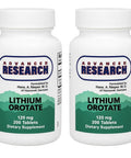 Lithium Orotate 120 Mg Dietary Supplement, 200 Tablets Pack Of 2, Essential Mineral For A Healthy Body, Daily Dose For Mood Boost