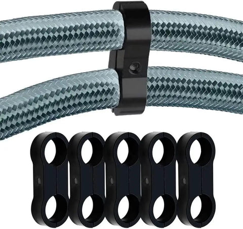 Black Aluminum Hose Clamp Separator For Fuel Oil Brake Water And Gas Lines Garage Ready Easy To Disassemble And Reinstall Pro Grade Aluminum