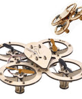 DIY Wooden RC Drone Kit Snap Together Flying Quadcopter For Beginners No Glue Required Build Your Own Remote Control Aircraft