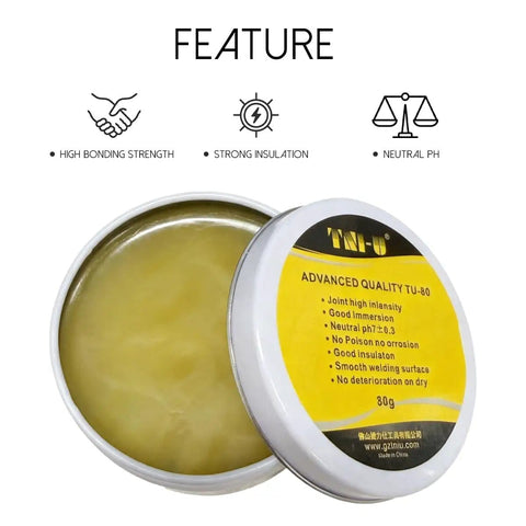 Pro Grade Lead-Free Rosin Solder Flux Paste No Clean For PCB Chips Motherboards Electronics And Mobile DIY Repairs 80g 2.8oz