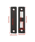 Hidden Slim Cabinet Latch With Ultra Thin Stainless Steel Hardware showing dimensions in millimeters and inches