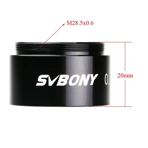 Side view of 0.5x Focal Reducer For 1.25 Inch Eyepieces With Full Multi Coating, Wider Field Of View For Visual Observing And Astrophotography