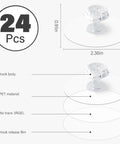 Clear Crystal Drawer Knobs And Cabinet Pulls 24 Pack Self Adhesive No Drill No Trace layer diagram.