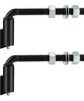 Skelang 5/8 inch J-bolt gate hinge, heavy-duty black steel adjustable barrel hinge; 2 hinges.
