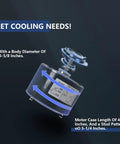 Condenser Fan Motor For AC Unit 1/4 HP 1100 RPM 208 230V Replacement with body diameter of 5-5/8 inches