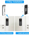 Adhesive Mount for Second Gen Video Doorbell No Drill Mounting Bracket and Accessories for doorbell security system installation options