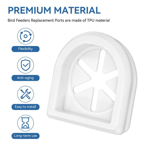 Perky Pet Bird Feeder Replacement Ports For 334-1SR Squirrel Proof Model With FlexPort Accessories. High-Quality Durable Parts To Keep Your Feeders Running Smoothly And Attract More Birds Without Damage Or Clogs In The Feeder System Easily.