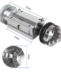 Beefed Up 3 Jaw Self Centering Lathe Chuck 50mm Spindle Motor Kit with dimensions for CNC lathes woodworking grinders and table saws