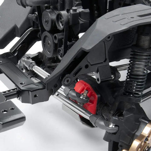 CNC Aluminum 6061 Sway Bar Panhard Mount for Axial SCX10 III AXI03007 1 Tenth RC Crawler Car Beefed-Up Black Finish Built-To-Last Heavy Duty Suspension Accessory installed on RC crawler front suspension