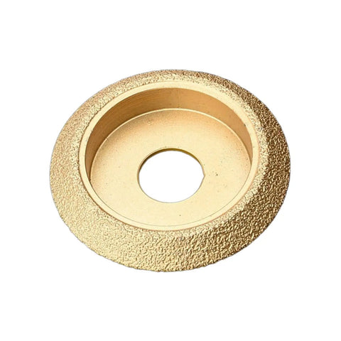 Pro-Grade Diamond Grinding Wheel For Marble And Granite, 20mm Bore, Bevel Edge V-Notch Profile, Polishing Disc, top view
