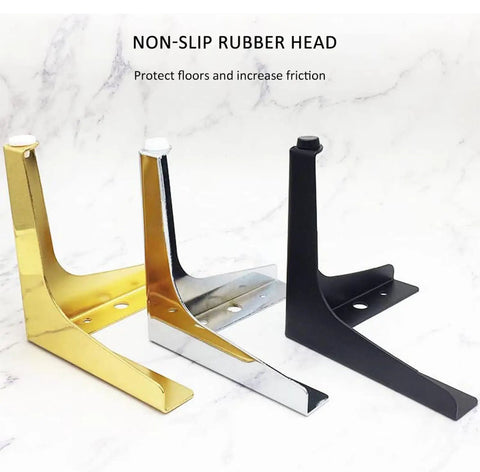 Heavy Duty Carbon Steel Furniture Legs With Slick Non Slip Rubber Bottoms And Included Screws For Sofas Couches And Cabinets Tough Gold Build in gold, silver, and black colors.