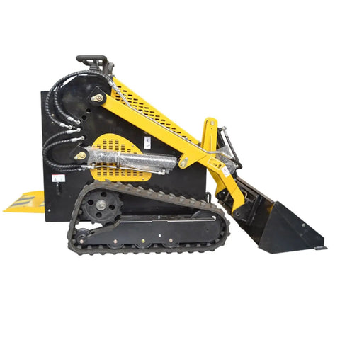Track Type Mini Skid Steer Loader Workhorse for construction and landscaping jobs with rugged, versatile material handling bucket.