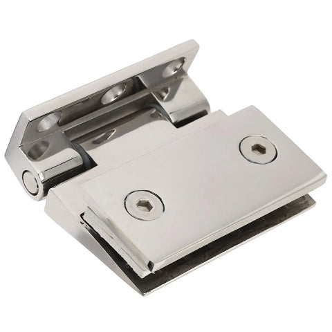 Stainless Steel Glass Door Hinge For Home Bathrooms Inclined Single Side Hinge Heavy Duty 304 Grade Built To Last Glass Door Hardware