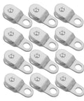Heavy Duty 12 Pack 6mm Rope Guide Pulleys With Swivel Bearings For Lifting And Hoisting Cable Roller Wheels For Load Handling, Outdoor Hanging, Rigging And DIY Projects, silver