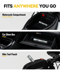 Capsule Style Tire Repair Kit With Plugs For Punctures And Flats That Fits In Your Glove Box Or Backpack Ultra Portable And Stainless Steel Shell Quick Patch For Motorcycle Car ATV UTV And Mountain Bikes A Grab And Go Roadside Fix in compartments